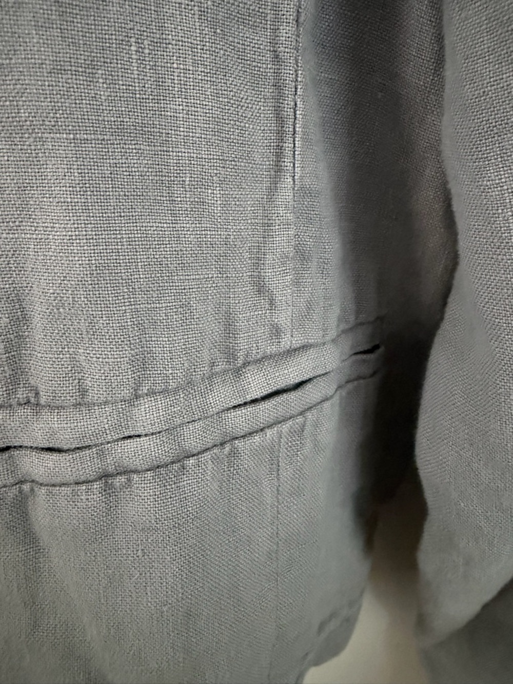 Poetry Light Gray linen Button Jacket - Picture 4 of 11